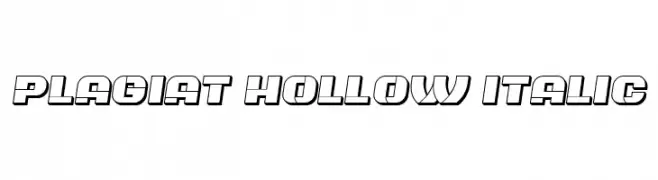 Plagiat Hollow Italic  les polices de caractères gratuit tlcharger