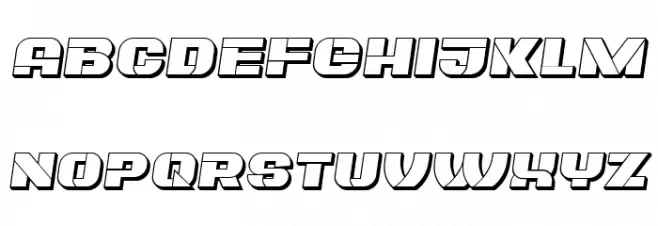 Plagiat Hollow Italic フォント 大文字