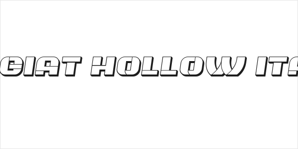 Plagiat Hollow Italic Logo