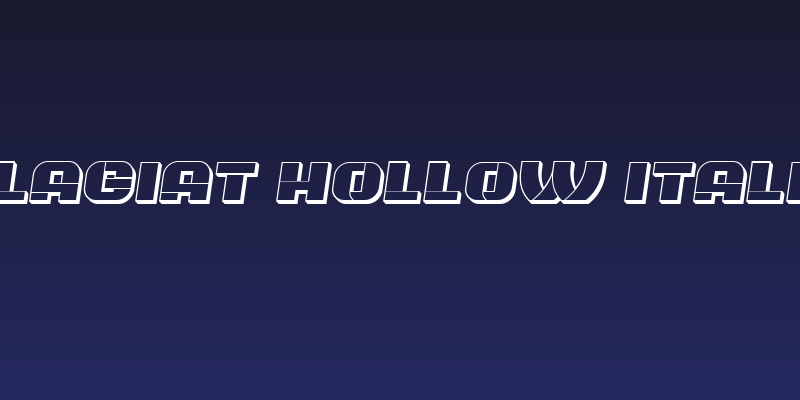 Plagiat Hollow Italic Social Header