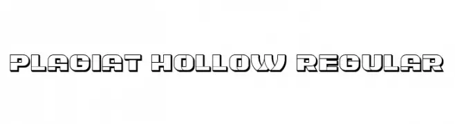 Plagiat Hollow Regular  les polices de caractères gratuit tlcharger