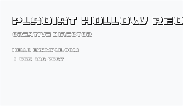 Plagiat Hollow Regular Business Card