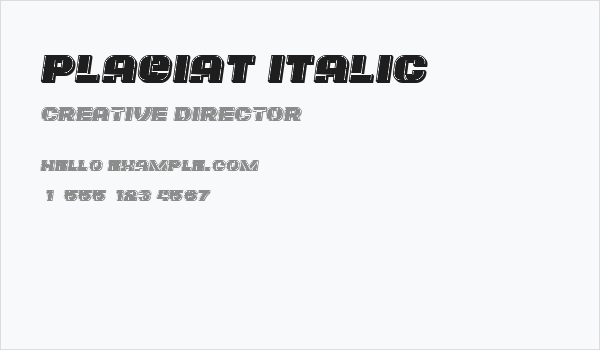 Plagiat Italic Business Card