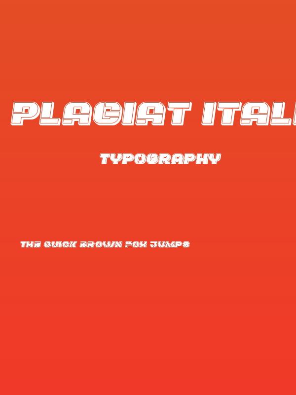 Plagiat Italic Poster