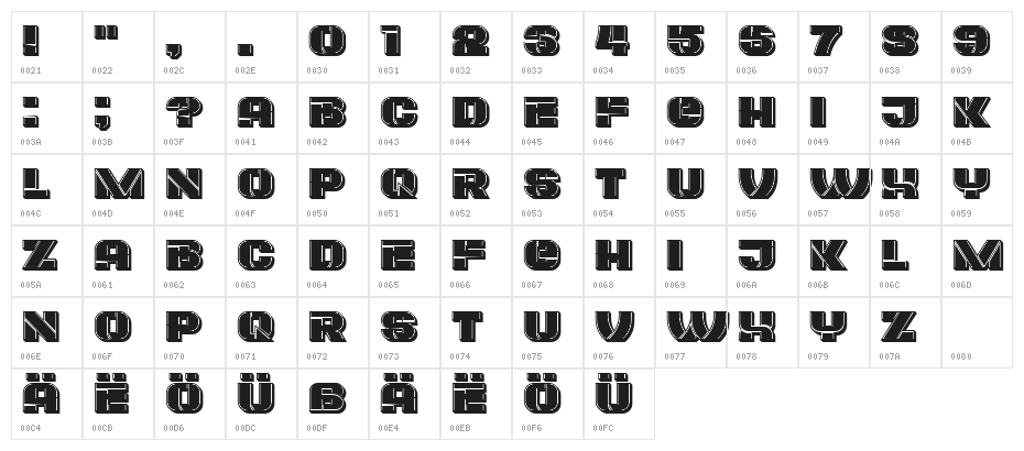 Plagiat Regular Character Map