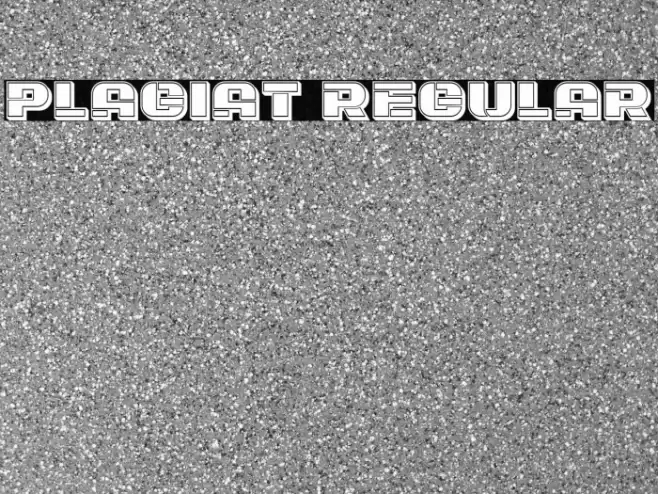 Plagiat Regular Font examples