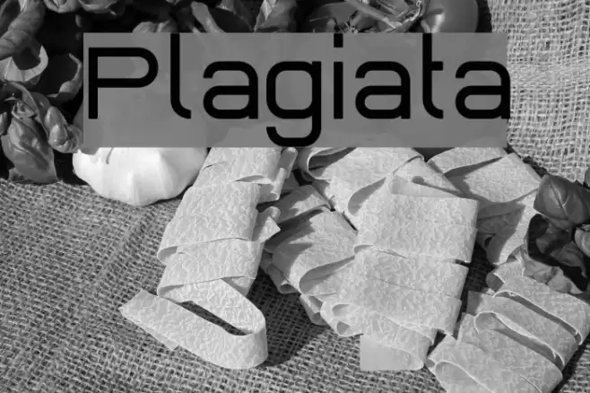 Plagiata Font examples
