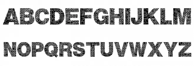 Plaid Font UPPERCASE
