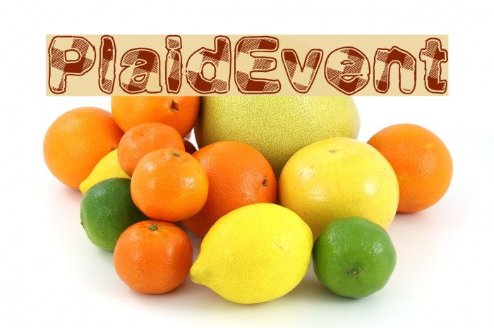 PlaidEvent Font examples