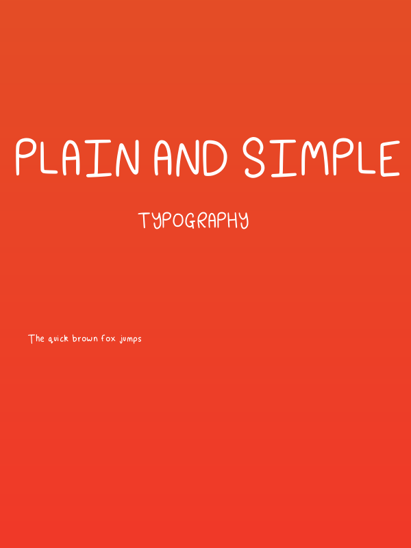 Plain And Simple Regular Poster