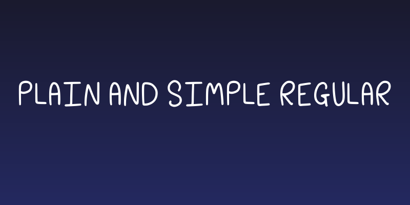 Plain And Simple Regular Social Header