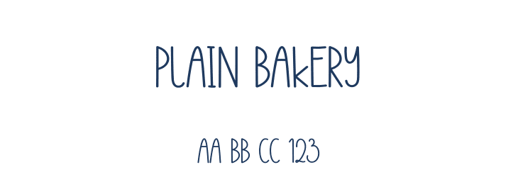 Plain Bakery Font Preview