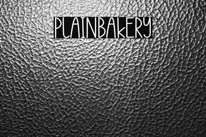 Plain Bakery Example 1