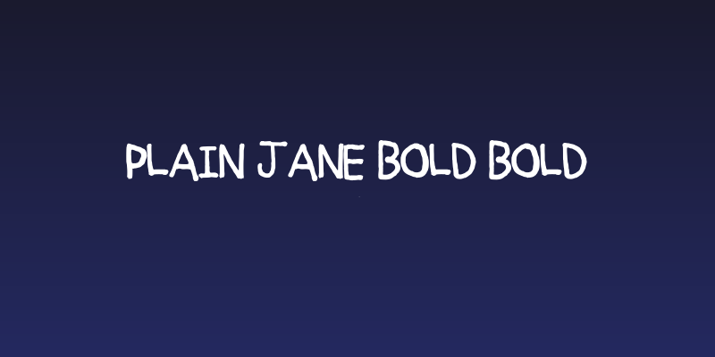 Plain Jane Bold Bold Social Header