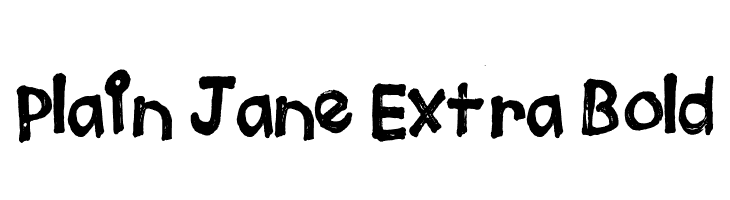 Plain Jane Extra Bold  Free Fonts Download