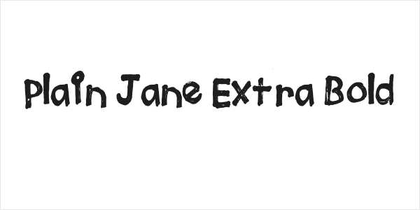 Plain Jane Extra Bold Logo