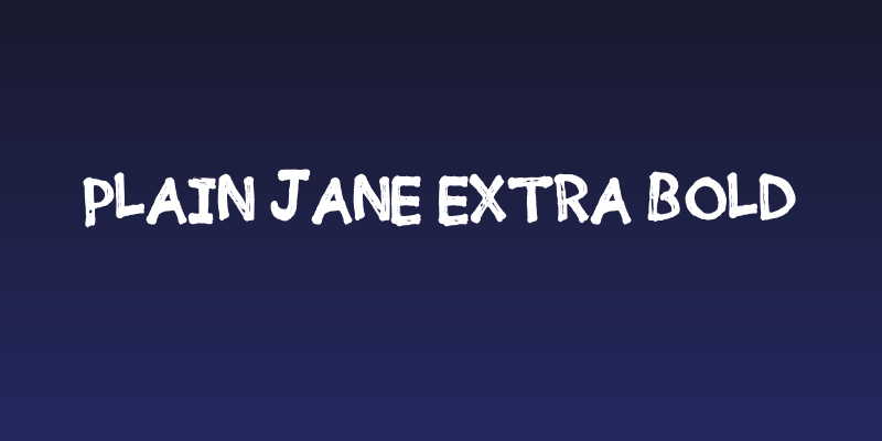 Plain Jane Extra Bold Social Header
