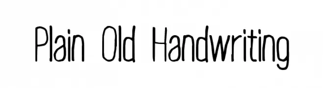 Plain Old Handwriting  Frei Schriftart Herunterladen