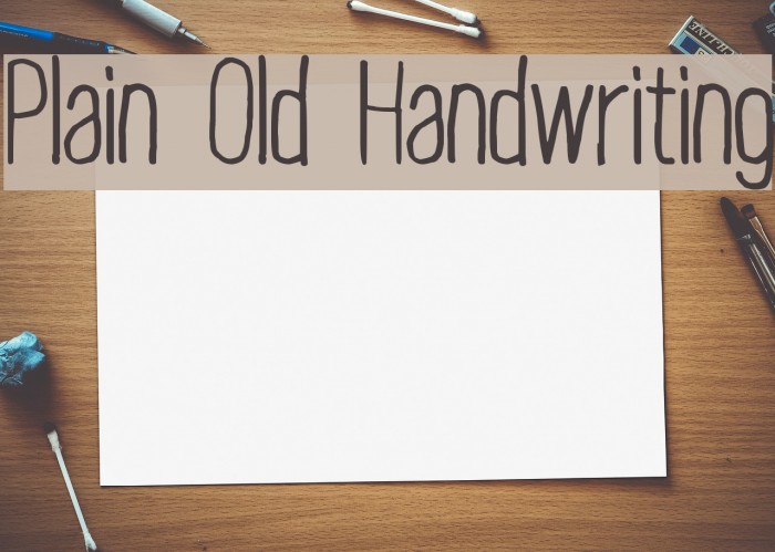 Plain Old Handwriting フォント examples