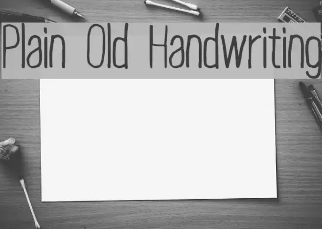 Plain Old Handwriting Font examples