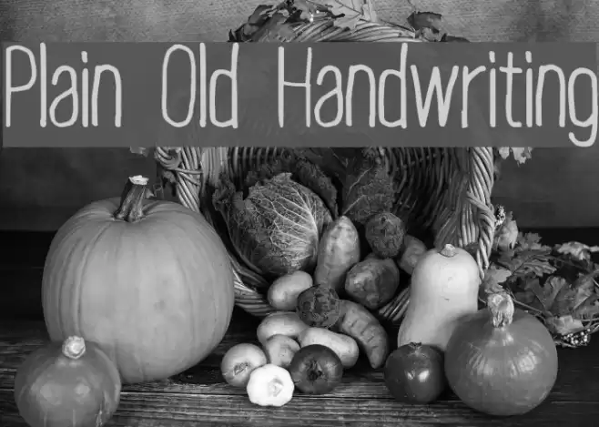 Plain Old Handwriting Font examples