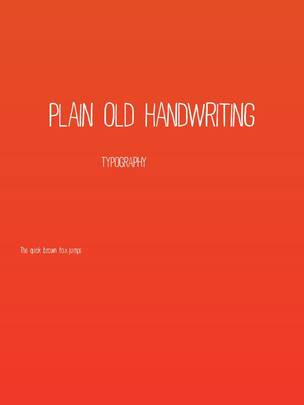 Plain Old Handwriting Poster