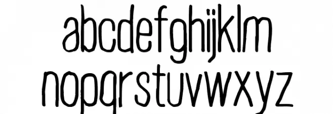 Plain Old Handwriting Font Litere mici