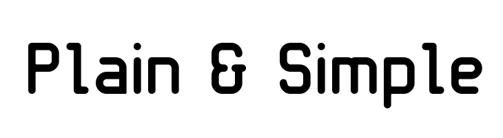 Plain & Simple  Descarca Fonturi Gratis