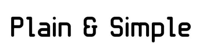 Plain & Simple  Frei Schriftart Herunterladen