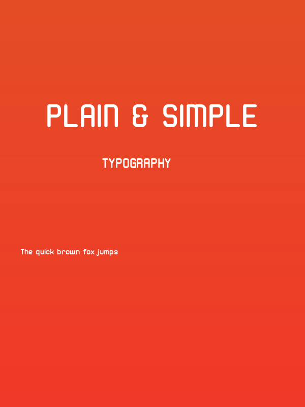 Plain & Simple Poster