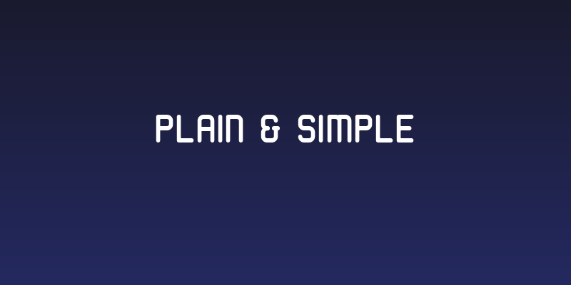 Plain & Simple Social Header