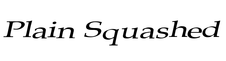 Plain Squashed Font