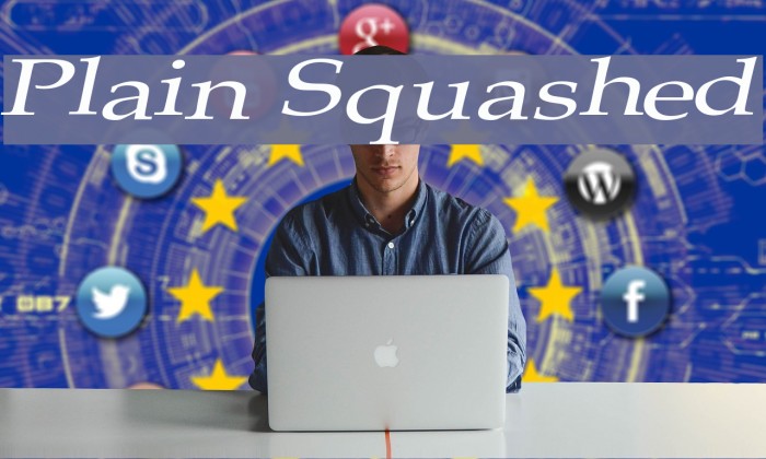 Plain Squashed Font examples