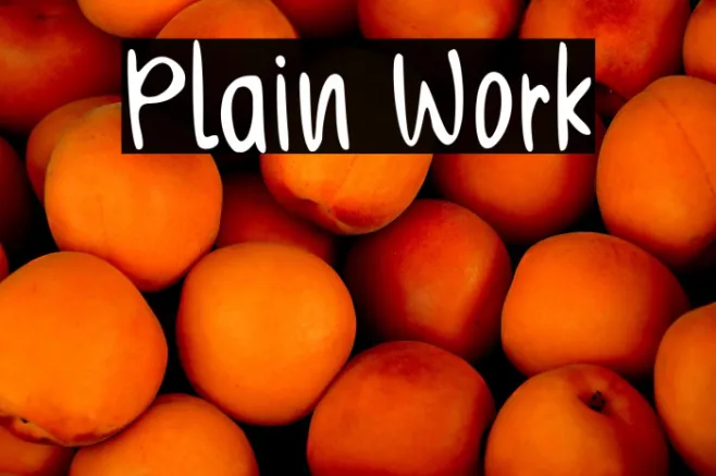 Plain Work Example 1