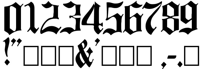 PlainBlack Normal Font OTHER CHARS