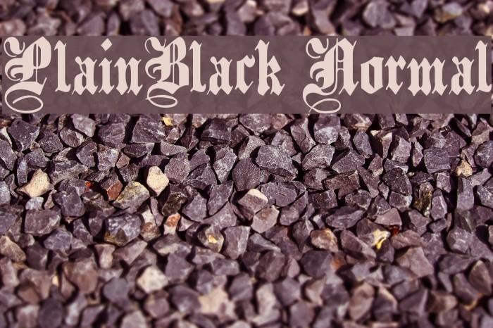 PlainBlack Normal Font examples