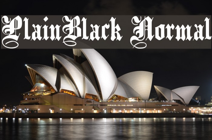 PlainBlack Normal Font examples