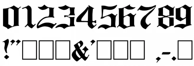 PlainBlackWide Normal Font OTHER CHARS
