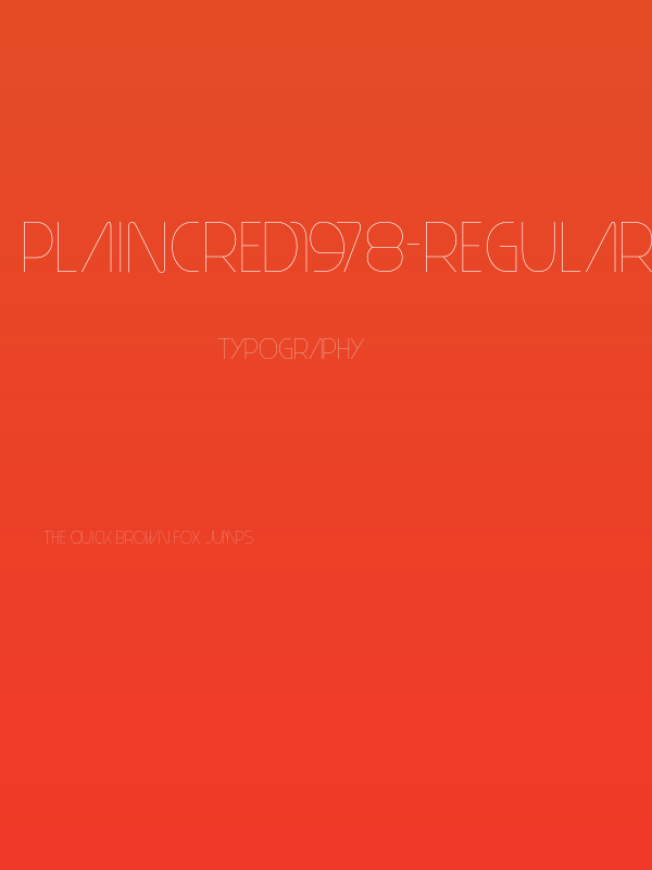 PlainCred1978-Regular Poster