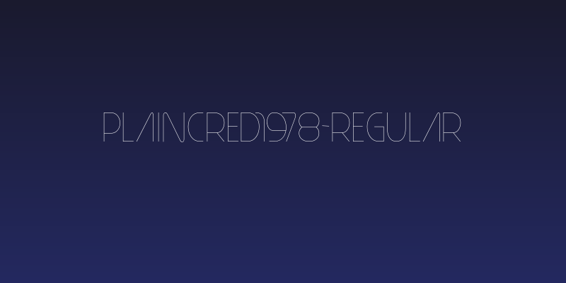 PlainCred1978-Regular Social Header