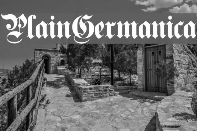 PlainGermanica Font examples
