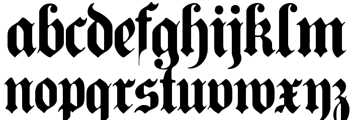 PlainGermanica Font LOWERCASE