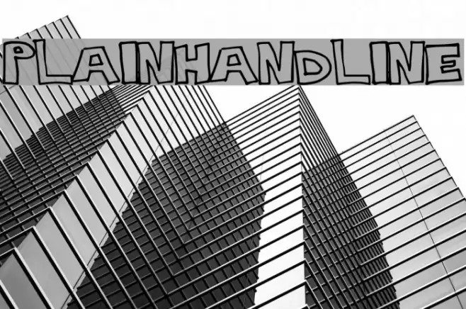 PlainHandline Font examples