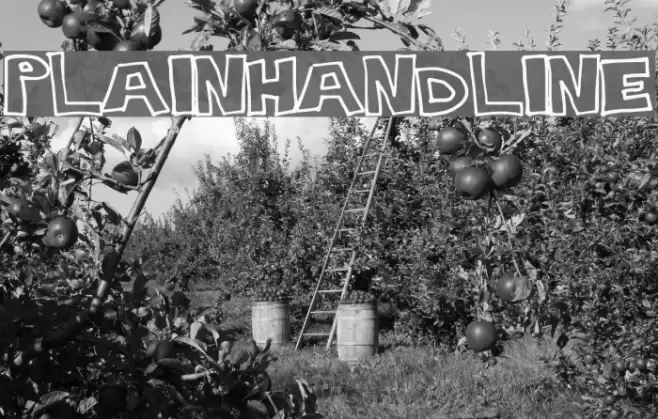 PlainHandline Font examples