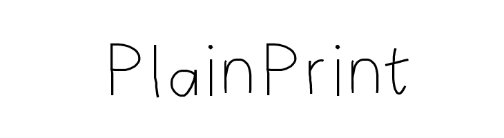 PlainPrint  Free Fonts Download