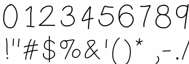 PlainPrint Font OTHER CHARS