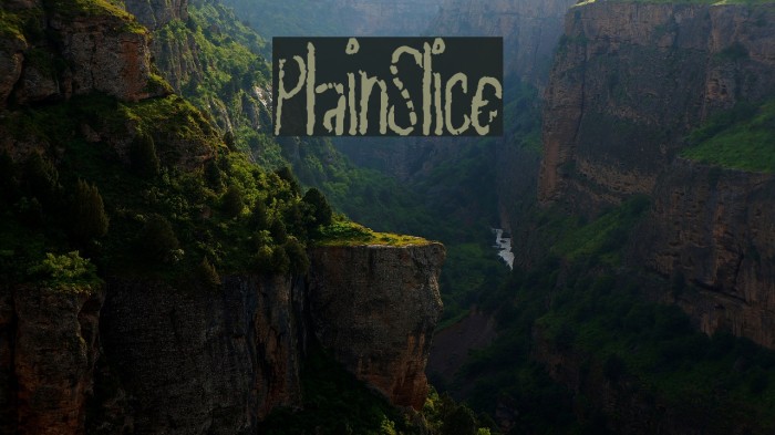 PlainSlice Font examples