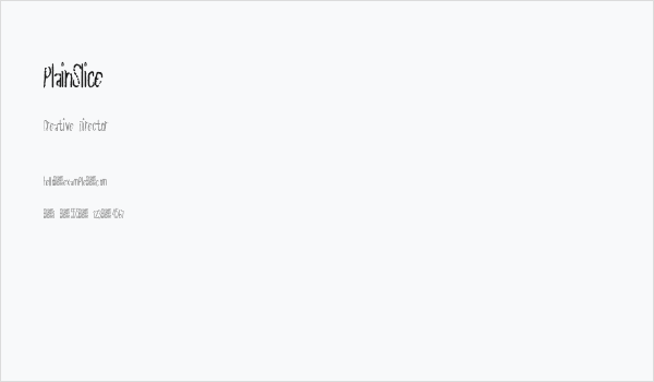 PlainSlice Business Card