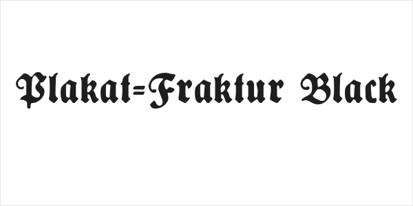 Plakat-Fraktur Black Logo