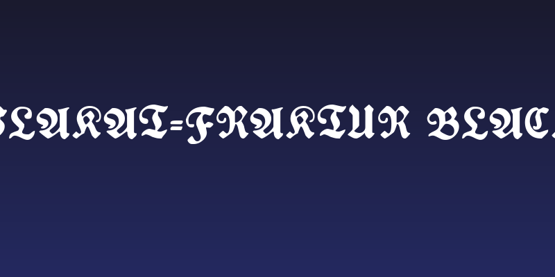 Plakat-Fraktur Black Social Header
